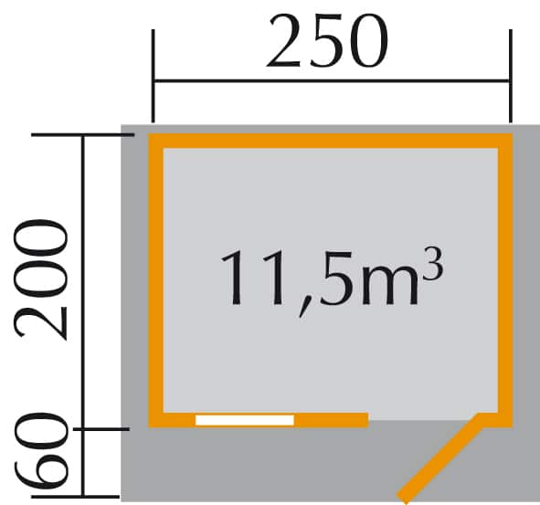Holzhaus Fundament Größe. Weka Holzhaus 106-107