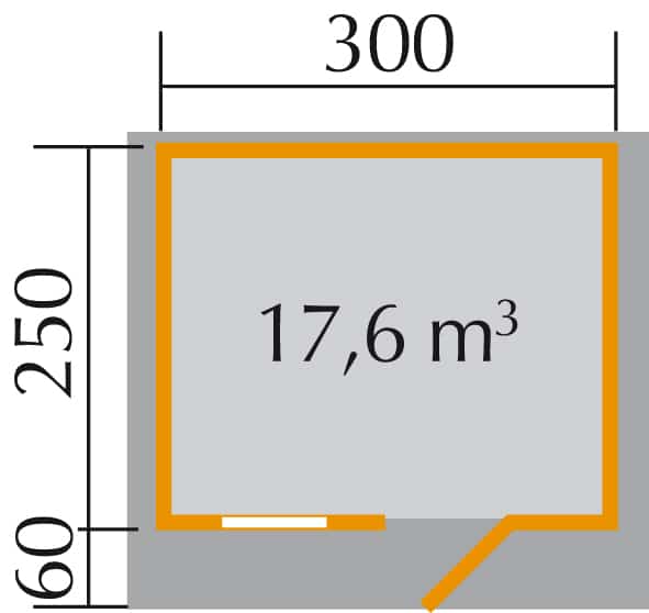 Premium Holzhaus Fundamentzeichnung 107.2530.10.00