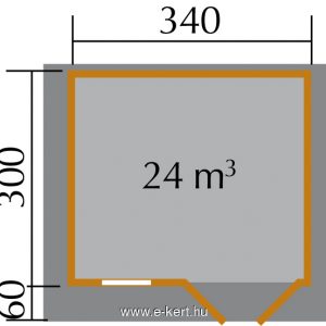 Weka szerszámtároló faház építés 300x340 cm méretben