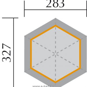 Hatszögletű pavilon alaprajza Weka 233