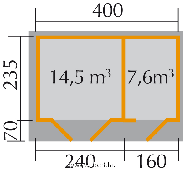 Holzhaus Fundament Größe 261/1