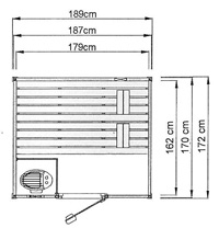 Oslo III Finnische Sauna Kabinengröße