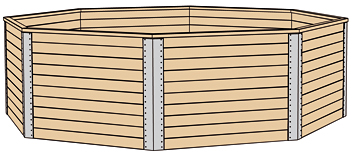 Weka Gartenpool Konstruktion aus Holz