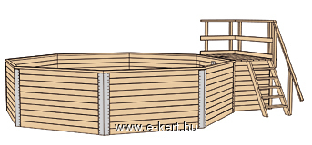 Überirdischer Pool mit Balkenrahmen Madeira – Bild 12