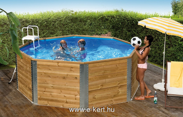 Weka medence építése fából különböző méretekben