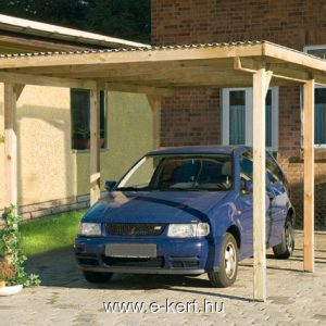 Garázs építés telített faanyagból. Weka nyitott garázsok házhoz szállítva