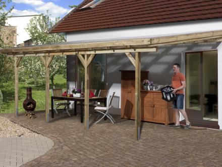 Terrasse offene Garage Weka 671 Vordach – Bild 19