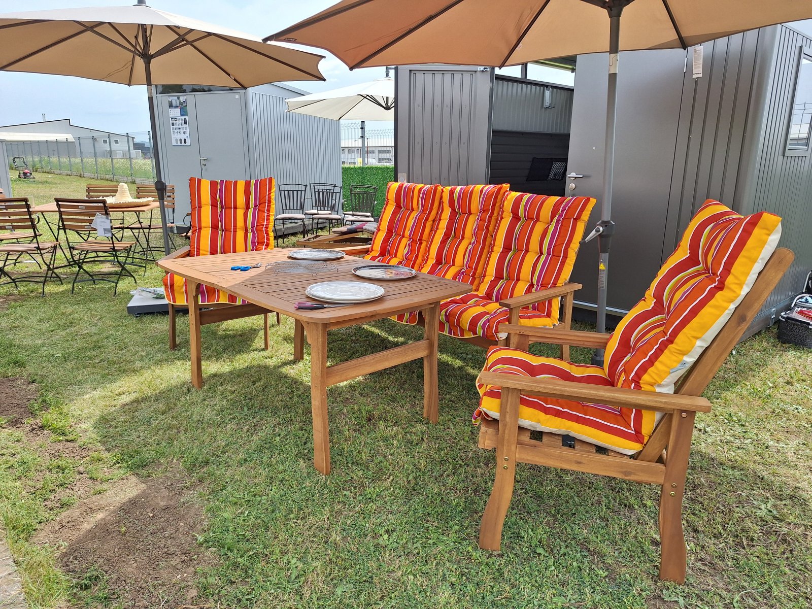 Hartholz Gartenmöbel Bank Relax Set – Bild 9