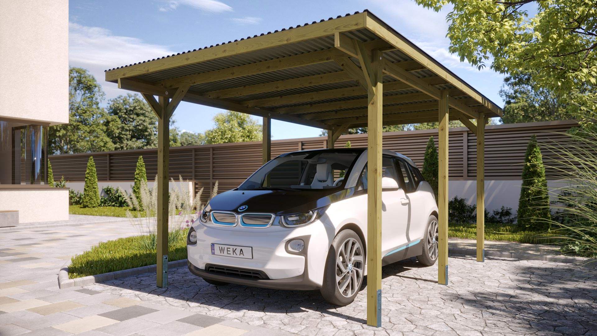 Offene Garage Weka Carport 606