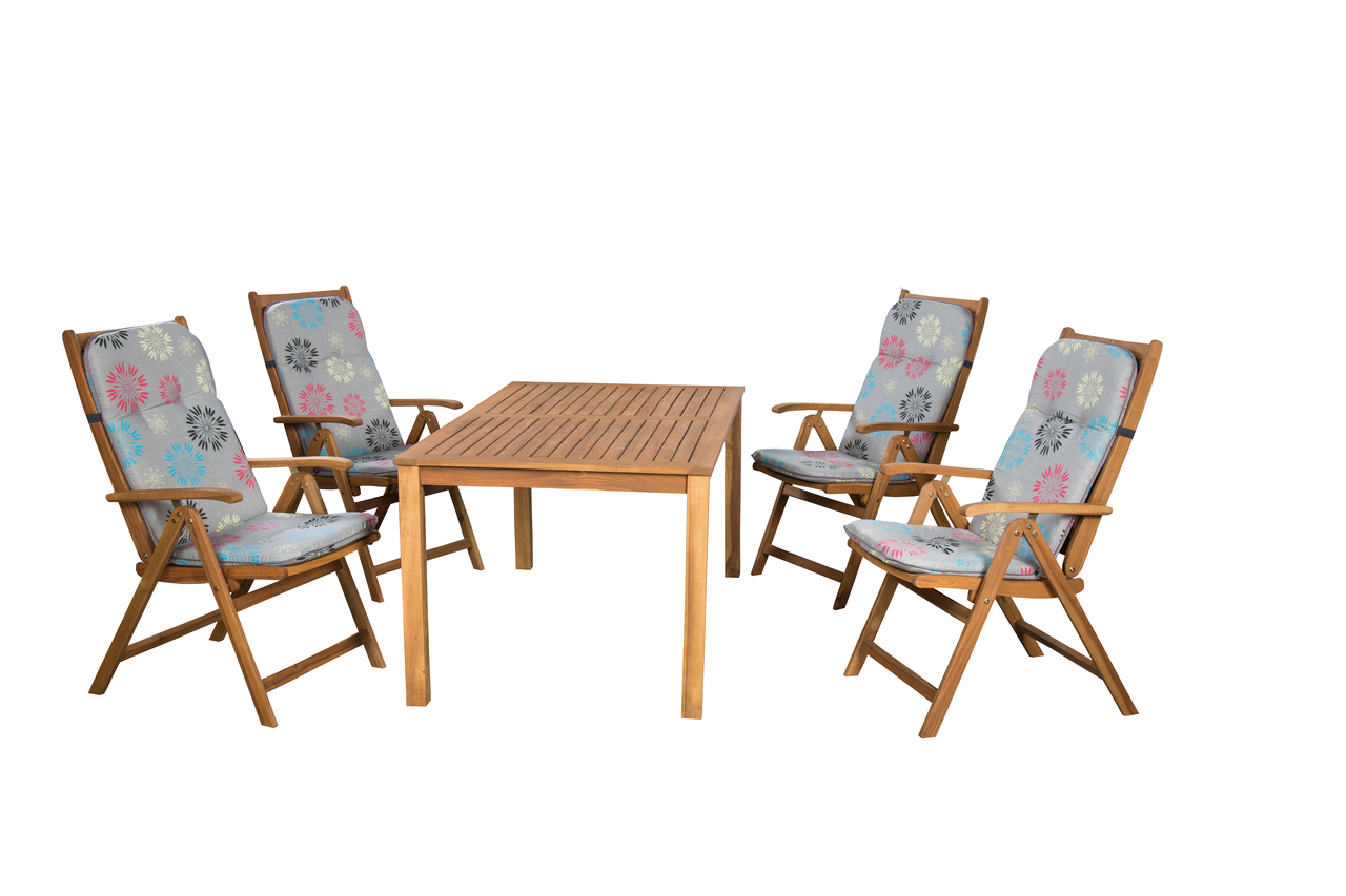 Hartholz Gartenmöbel Sessel 727 mit Kissen