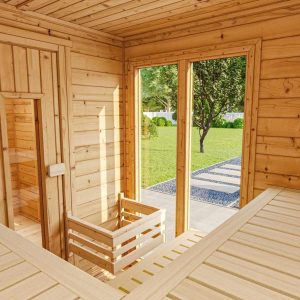 Szaunaház belső Weka wellness 533