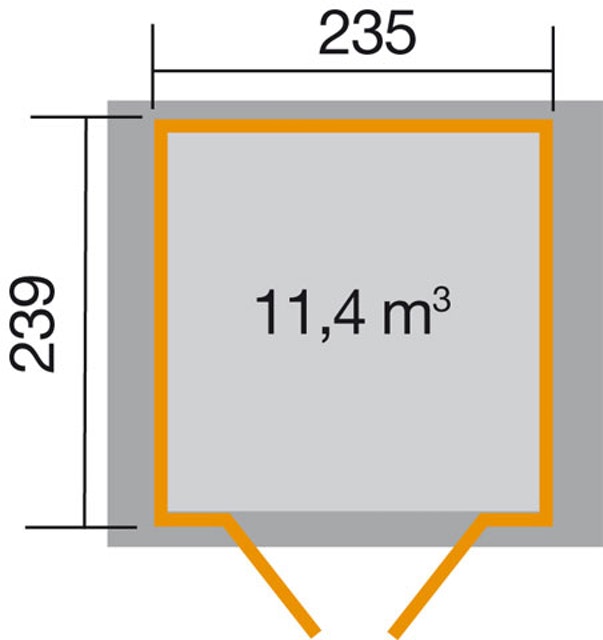 Gerätehaus Weka Holzhaus Grundriss 224