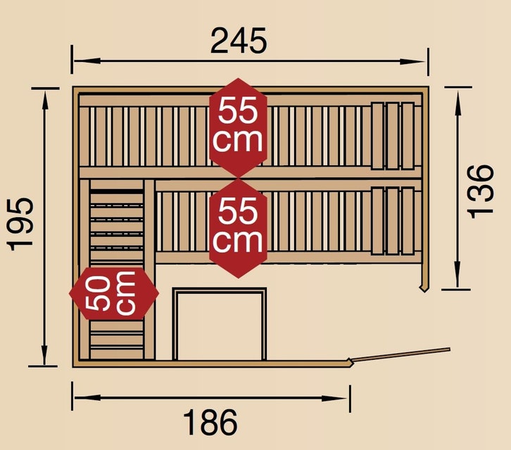 Finnische Sauna Weka Kemi Grundriss