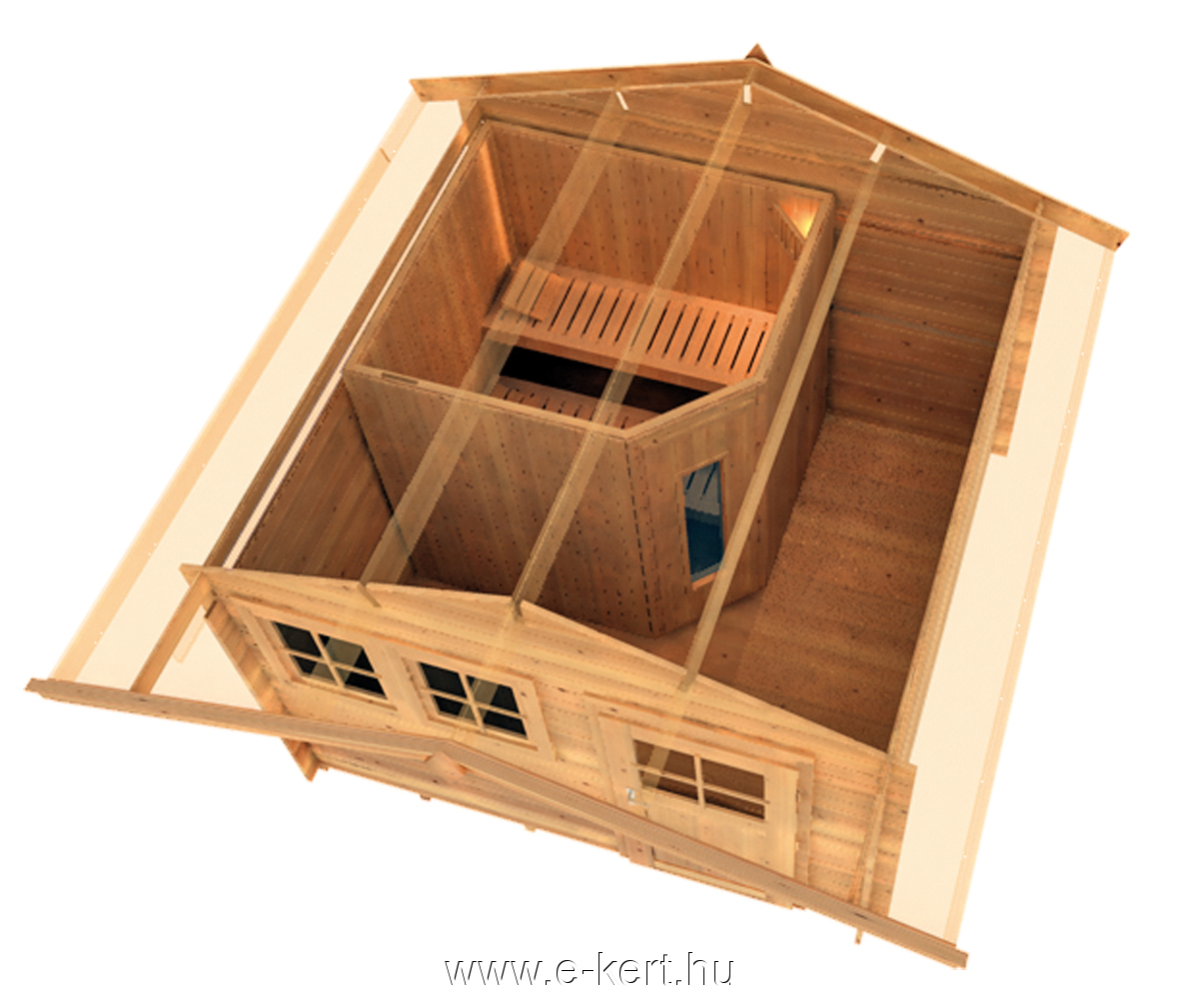 Szaunaház berendezés