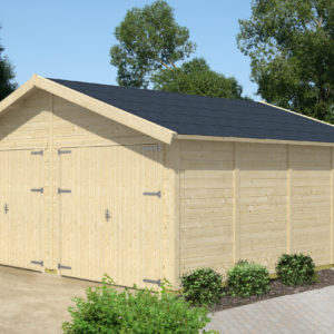 Zárt garázs fából Visby 3