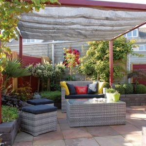 Einziehbarer Pergola-Schirm 200x500cm