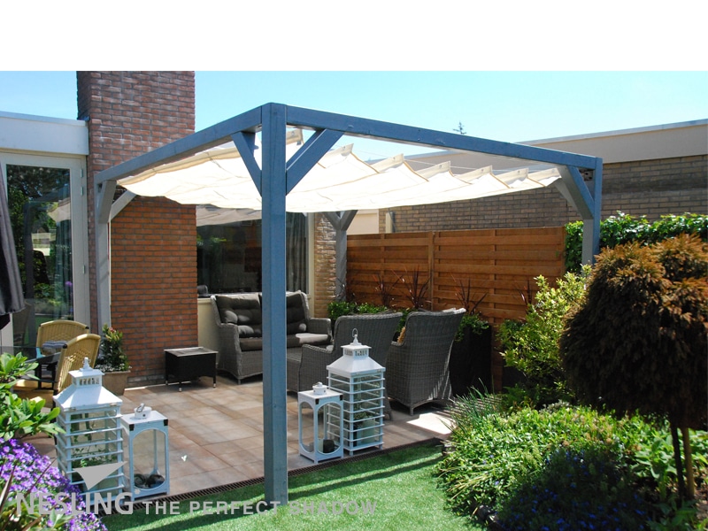 Versenkbarer Pergola-Sonnenschutz 290x300cm Terrasse Sonnenschutz