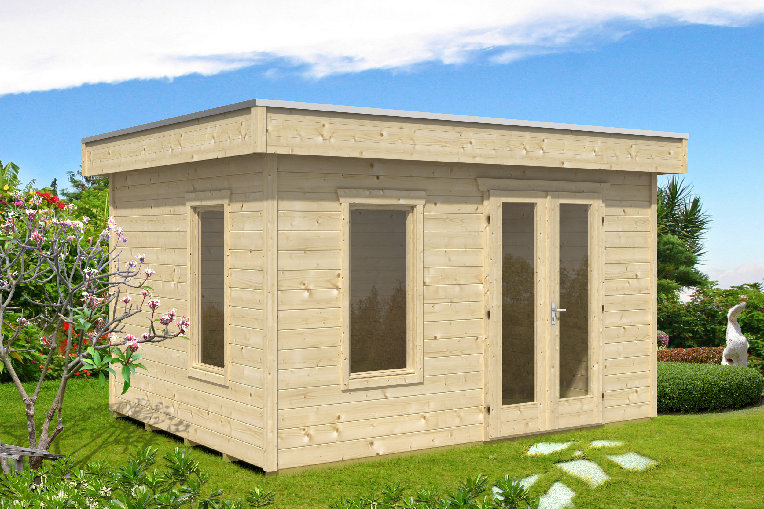 Holzhaus mit Flachdach Breda Design