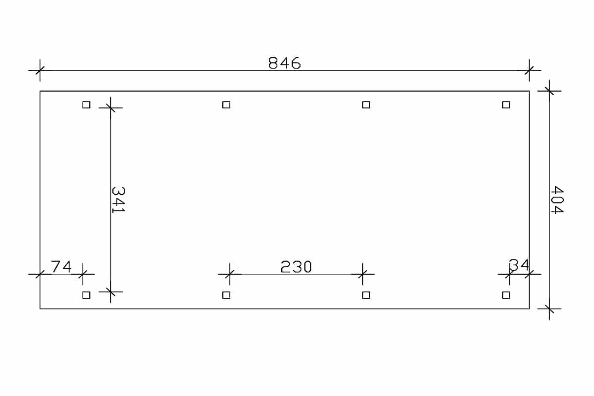 Grundriss einer Wohnwagengarage