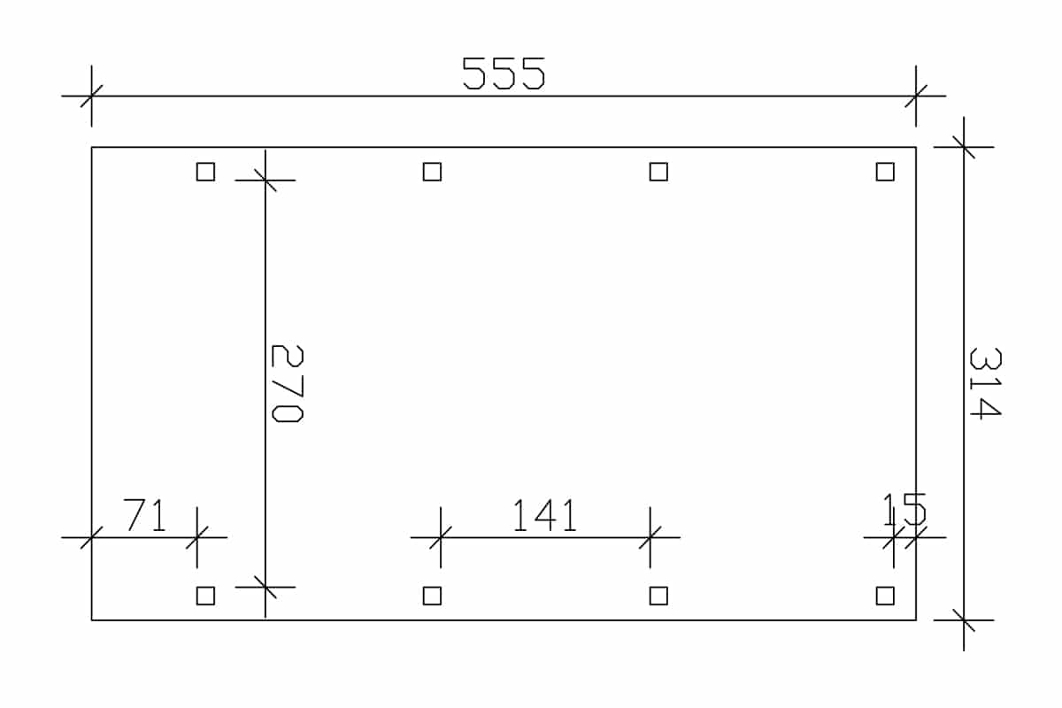 Offene Garage Grundriss 314/1