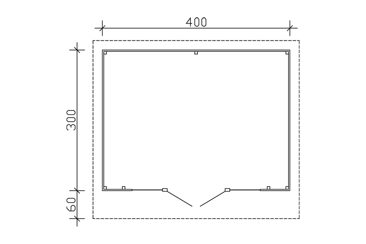 Außenmaße des Chalets