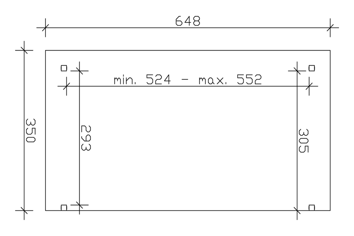 Terrassengarage Dach freistehend Skanholz 648cm 4size – Bild 11