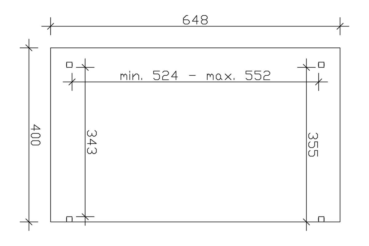 Skanholz SAnremo Decking Grundriss freistehend