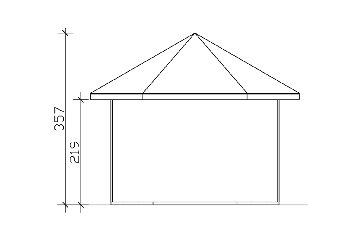 Gartenpavillon sechseckig Madeira2 – Bild 5