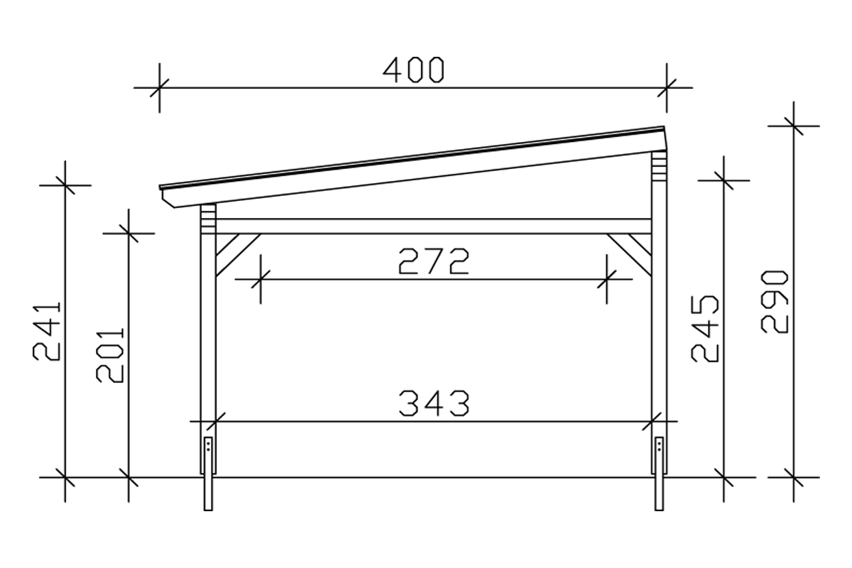 Terrassendach Garage Maße 201/2