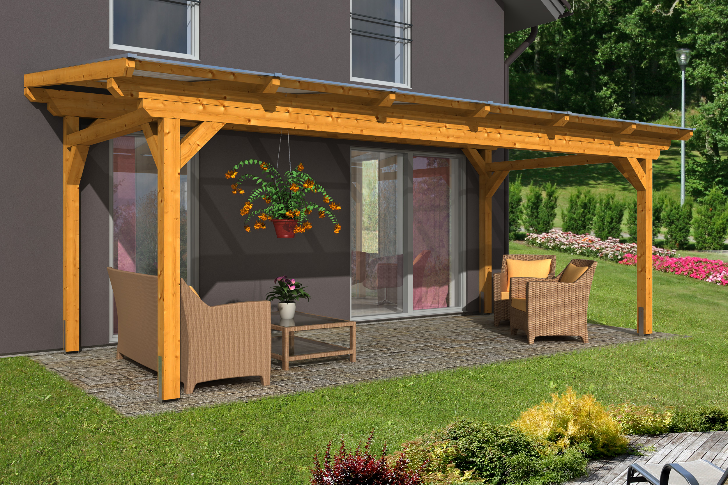 Sanremo Terrasse Dachgarage auf 4 Säulen