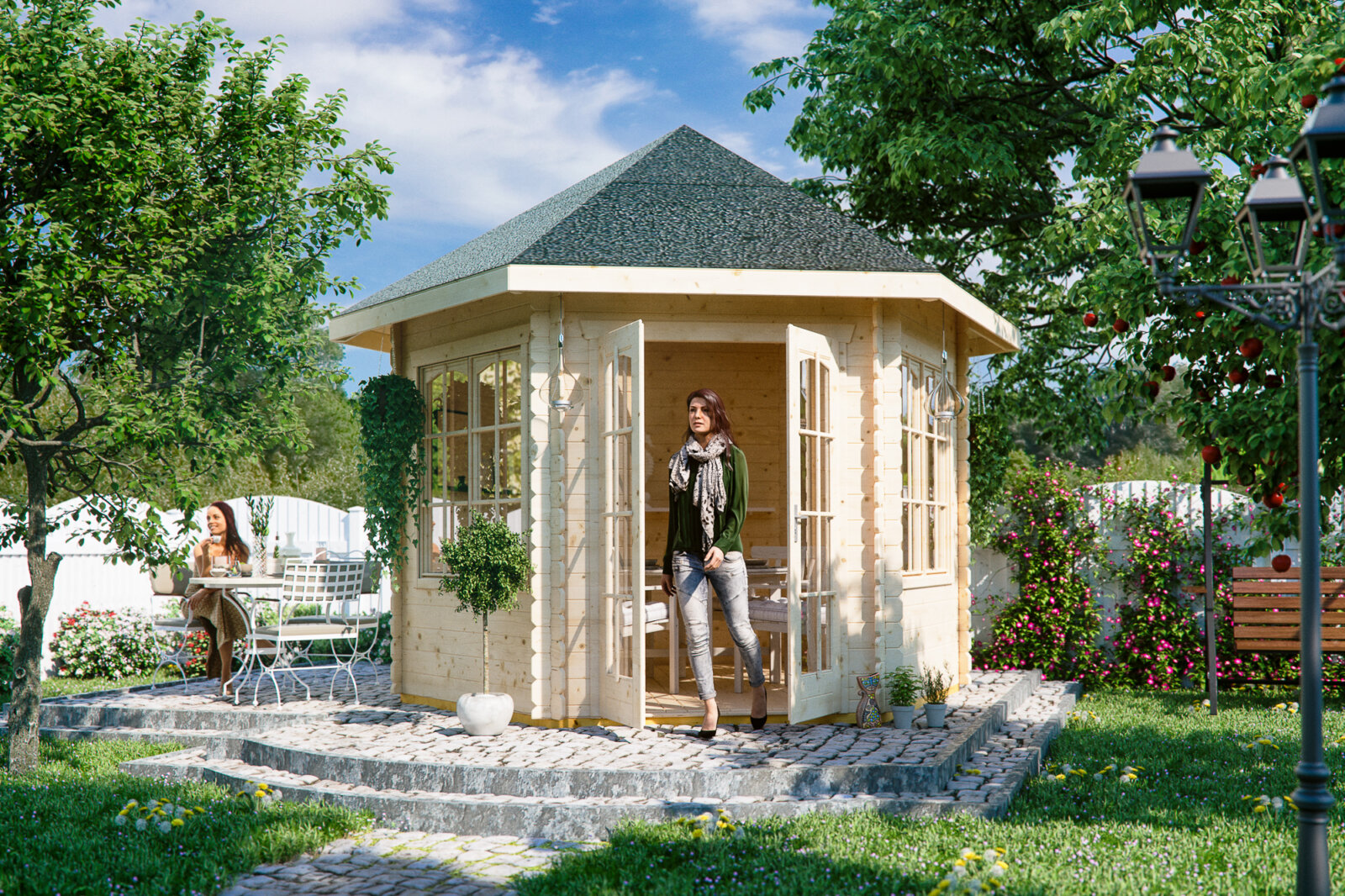 Geschlossener Pavillon Skanholz Madeira