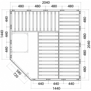 Szauna alaprajz WellfunCorner