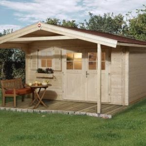 Weka faház gerendaház terasz tetővel