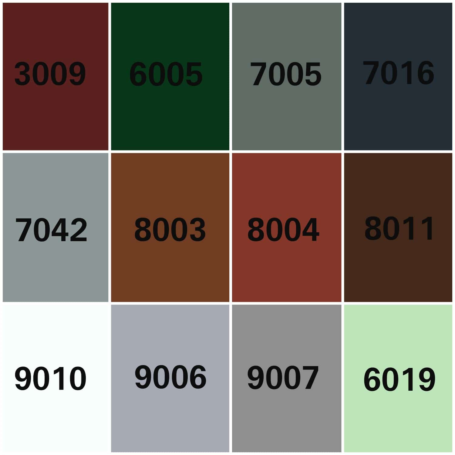 Farbmuster von Orombadog und Regenwasserabfluss