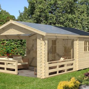 Gerendaház polikrbonát terasz tetővel Holmestrand 45mm