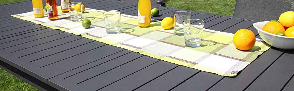 Aluminium-Gartenmöbel mit ausziehbarem Tisch für 6-8 Personen Chicago – Bild 8