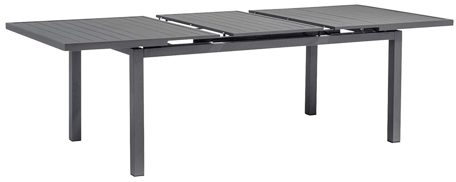 Ausziehbarer Aluminiumtisch 110 x 180/ 240 cm