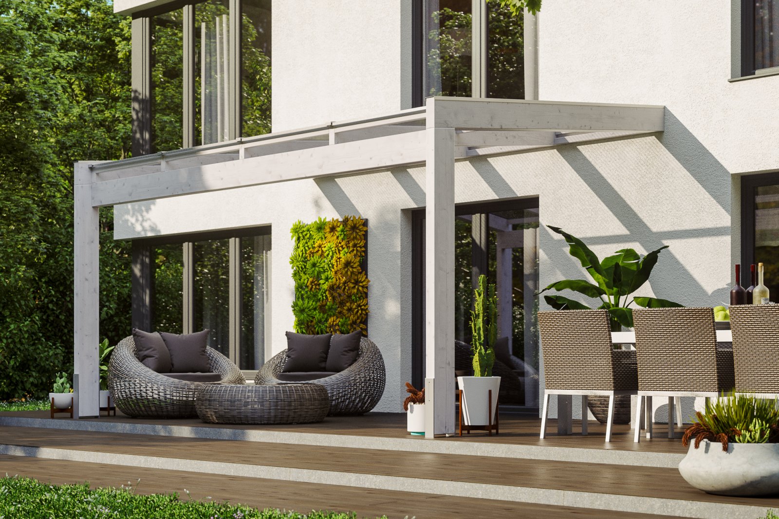 Terrassendach Garagendach Polycarbonat Terrassenüberdachung Novara – Bild 17