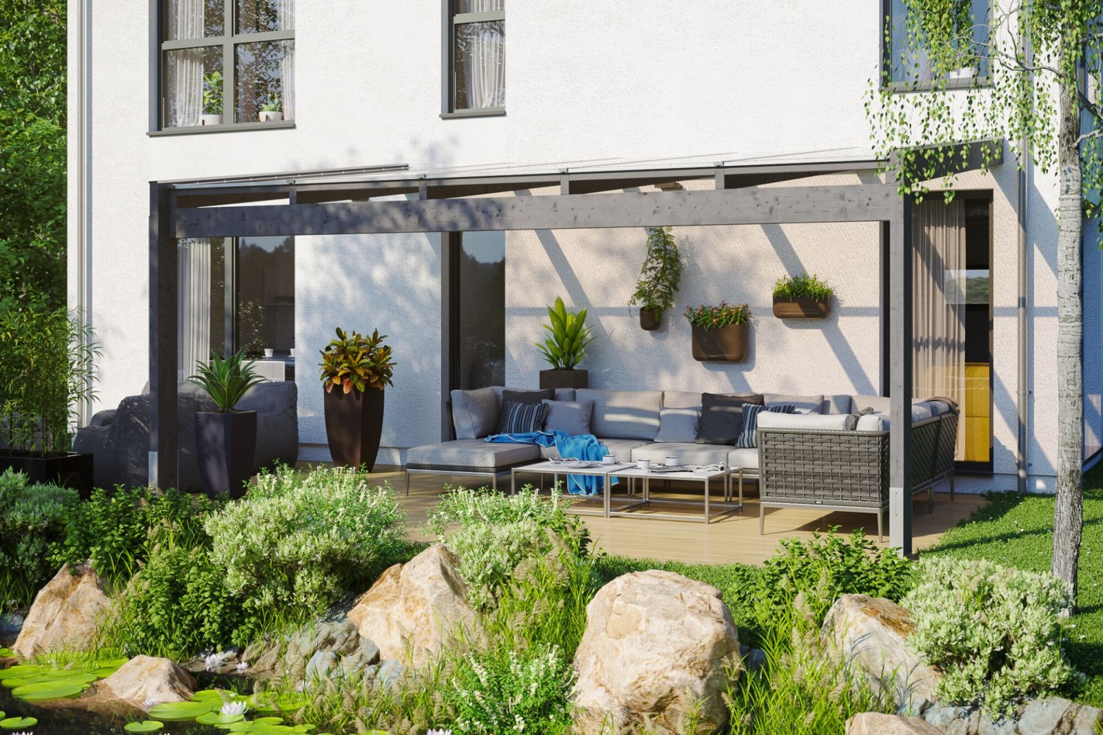 Skanholz Novara Terrassendach