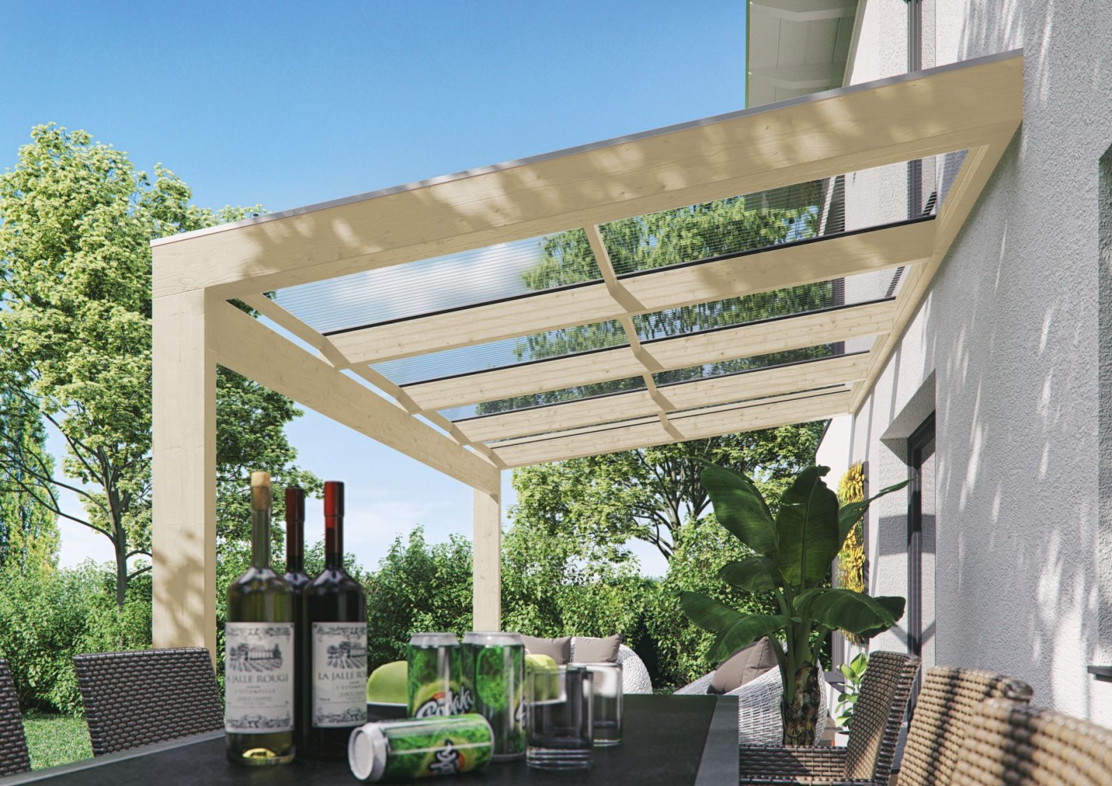 Terrassendach Garagendach Polycarbonat Terrassenüberdachung Novara – Bild 20