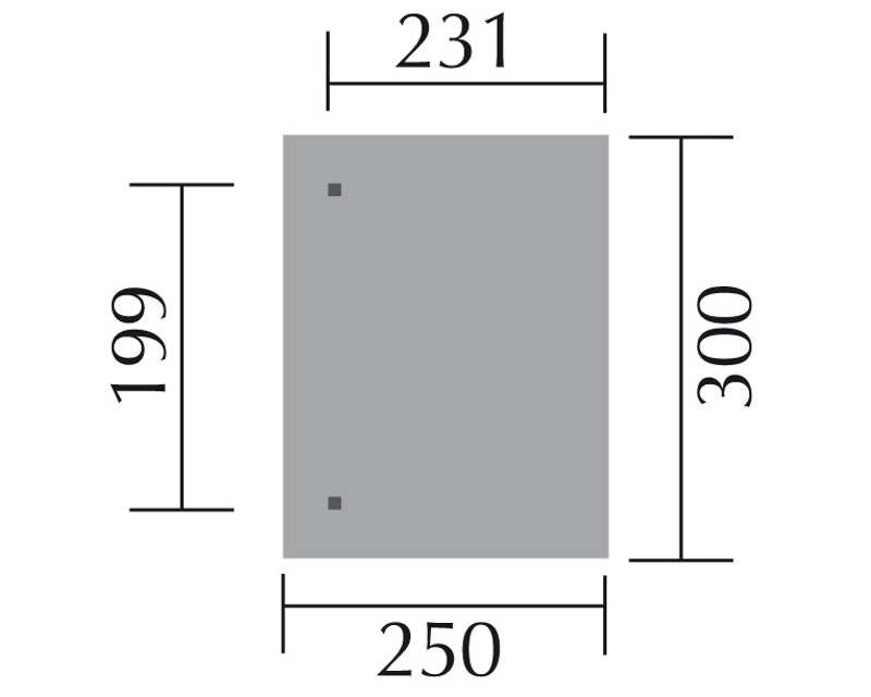 Terrassenüberdachung Fundamentzeichnung Weka 671.2530.00