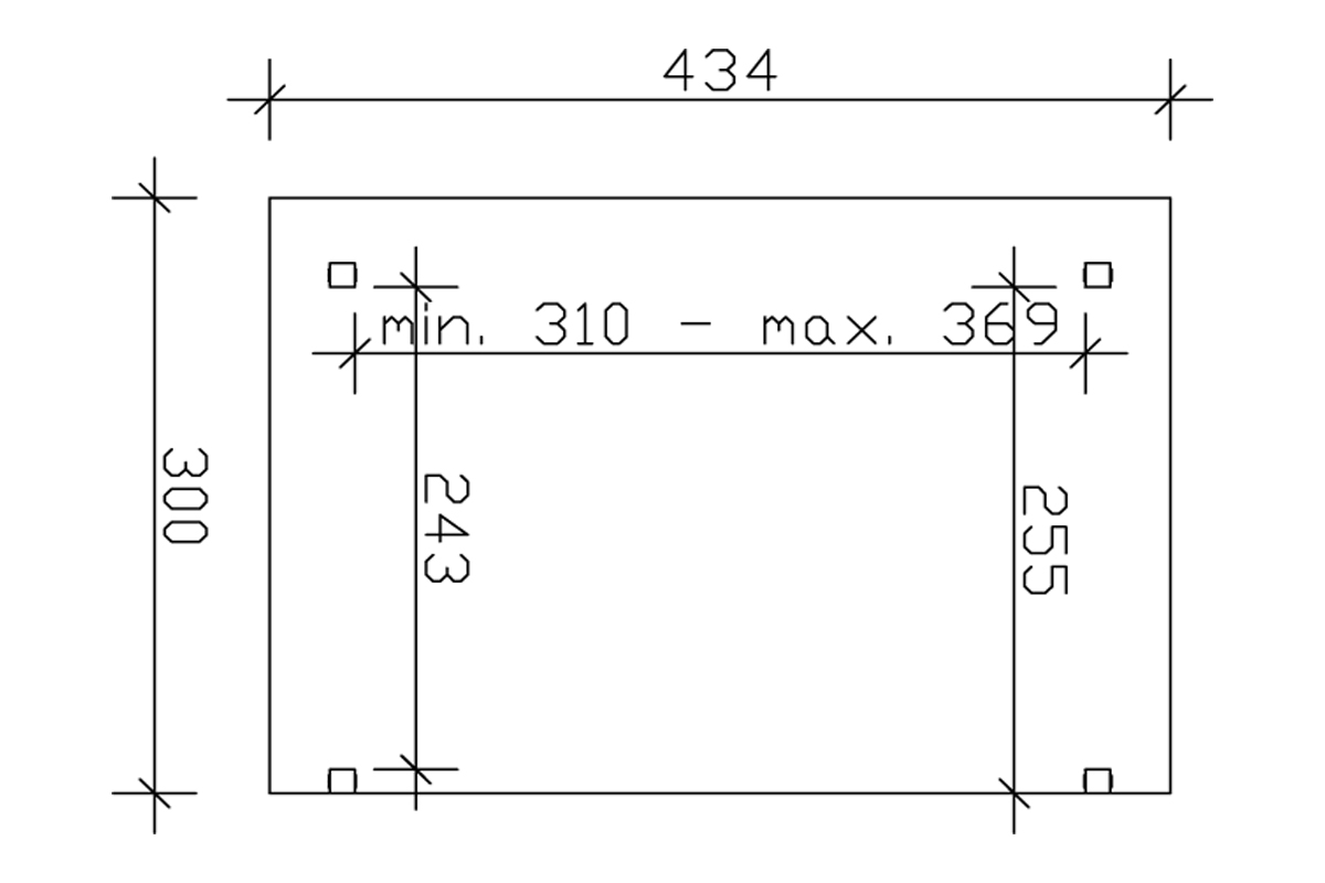 Grundriss der Terrasse Sanremo 201