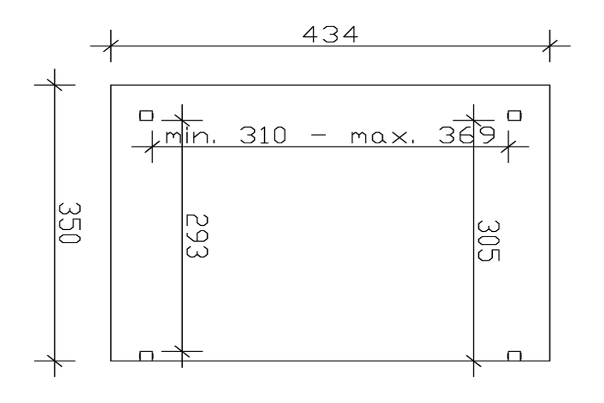 Terrassenüberdachung 434x350cm Sanremo
