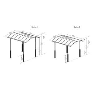 Carport Polycarbonat Garagendach Palram Arcadia