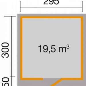 Grundriss Gerätehaus aus Holz Wekaline 172