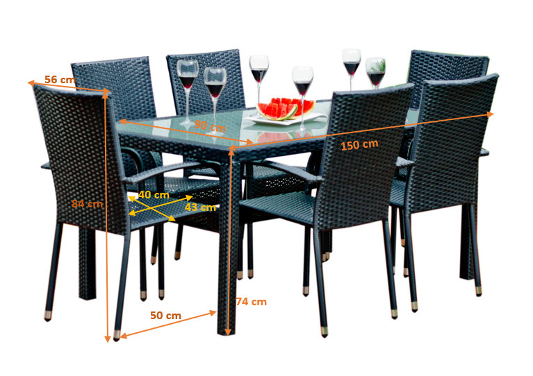 Avvicente Rattan Gartenmöbel Abmessungen