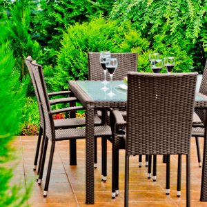 Rattan étkező kerti bútor Avvicente