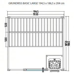 Szauna alaprajz Basic