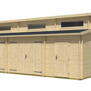 Zárt garázs építés fából Weka441