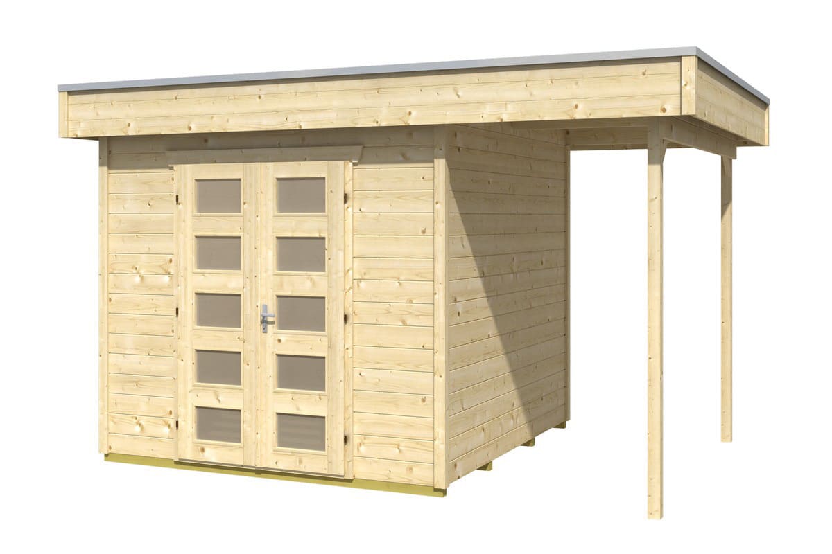 Geräteschuppen aus Holz mit Holzlager Venlo